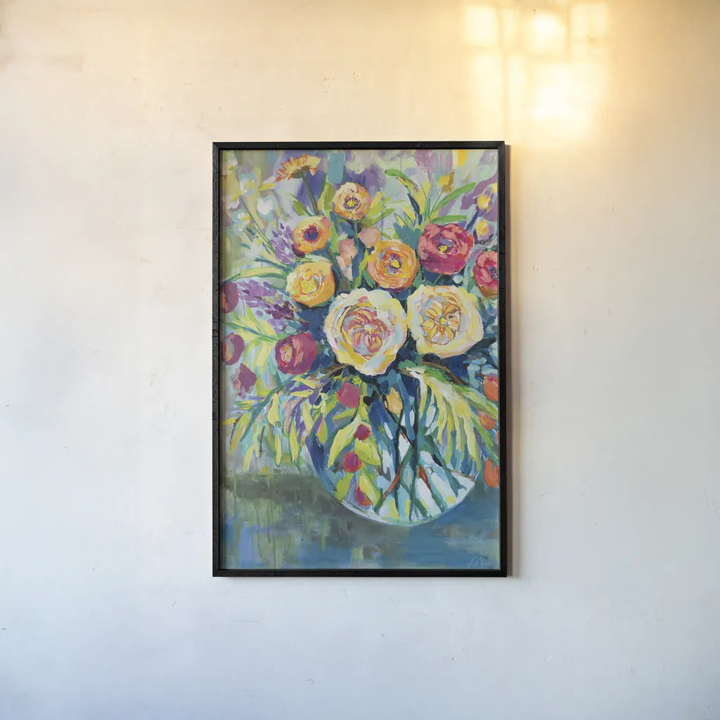 Summer Joy by Jeanette Vertentes. shown as a paper print in a black flame. Available as a archival giclee rolled canvas, fine art paper, or poster print. SKU 53915h.