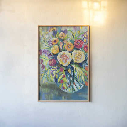 Summer Joy by Jeanette Vertentes. shown as a paper print in a natural frame. Available as a archival giclee rolled canvas, fine art paper, or poster print. SKU 53915h.