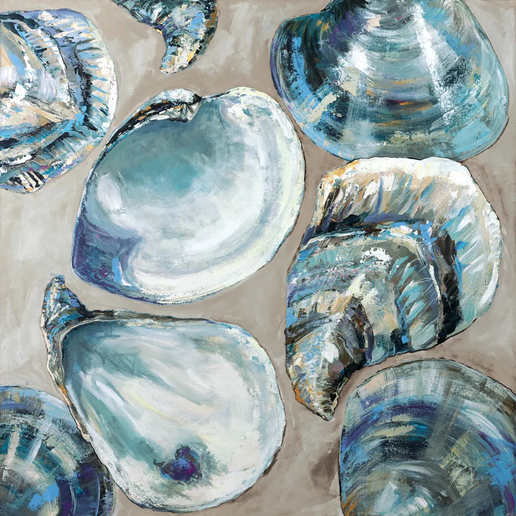 Summer Party Blue by Jeanette Vertentes. SKU 97040a. Archival Giclee Fine art print for wall decor.