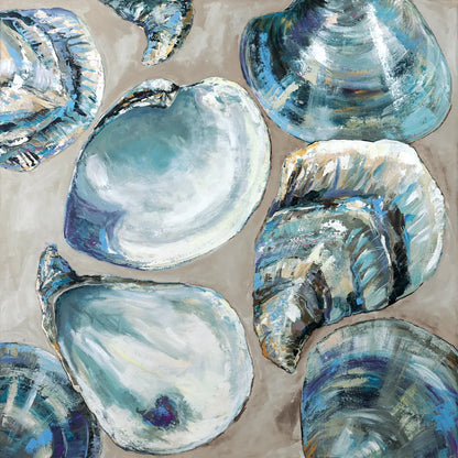 Summer Party Blue by Jeanette Vertentes. SKU 97040a. Archival Giclee Fine art print for wall decor.