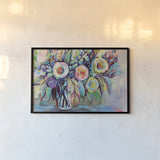 Summer Pop by Jeanette Vertentes. shown as a paper print in a black flame. Available as a archival giclee rolled canvas, fine art paper, or poster print. SKU 71506i.