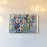Summer Pop by Jeanette Vertentes. shown as a paper print in a white frame. Available as a archival giclee rolled canvas, fine art paper, or poster print. SKU 71506i.
