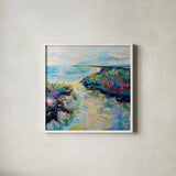 Sunday Afternoon by Jeanette Vertentes. Shown in a crisp white glass frame for a clean and minimalist style. Available as an archival giclee rolled canvas, fine art paper, or poster print. SKU 78293a.