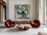 Sunshine by Jeanette Vertentes. Shown as extra-large giant wall art in a modern living room. Available as an archival giclee rolled canvas, fine art paper, or poster print. SKU 85218a.