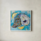 Tasty by Jeanette Vertentes. Shown in a crisp white glass frame for a clean and minimalist style. Available as an archival giclee rolled canvas, fine art paper, or poster print. SKU 74835a.