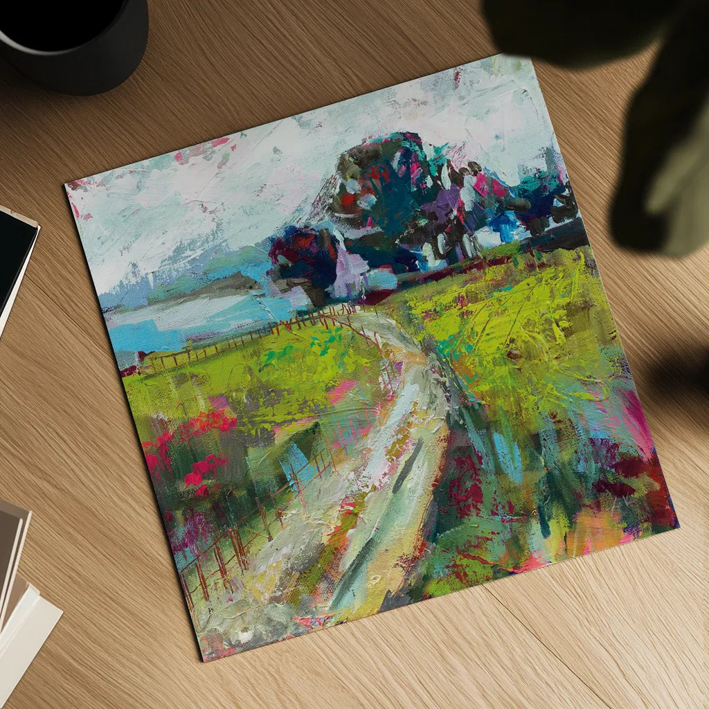 The Meadow by Jeanette Vertentes. Shown as a detailed flat fine art print, highlighting archival giclee quality. Available as an archival giclee rolled canvas, fine art paper, or poster print. SKU 59575a.