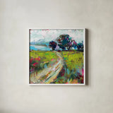 The Meadow by Jeanette Vertentes. Shown in a crisp white glass frame for a clean and minimalist style. Available as an archival giclee rolled canvas, fine art paper, or poster print. SKU 59575a.