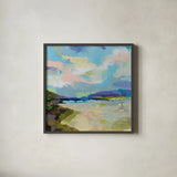 The Shore by Jeanette Vertentes. Shown in a sleek black glass frame for a contemporary gallery look. Available as an archival giclee rolled canvas, fine art paper, or poster print. SKU 59573a.
