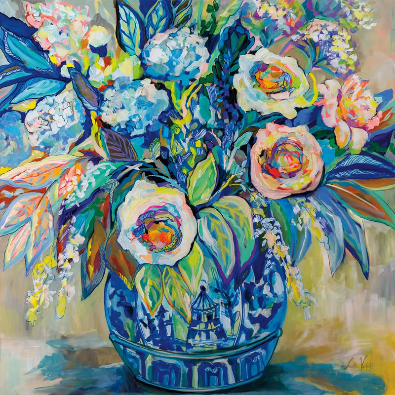 Think Spring by Jeanette Vertentes. SKU 78356a. Archival Giclee Fine art print for wall decor.