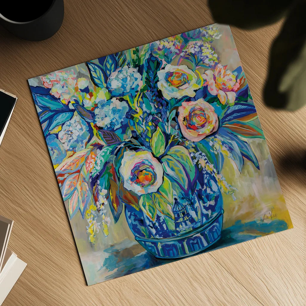 Think Spring by Jeanette Vertentes. Shown as a detailed flat fine art print, highlighting archival giclee quality. Available as an archival giclee rolled canvas, fine art paper, or poster print. SKU 78356a.