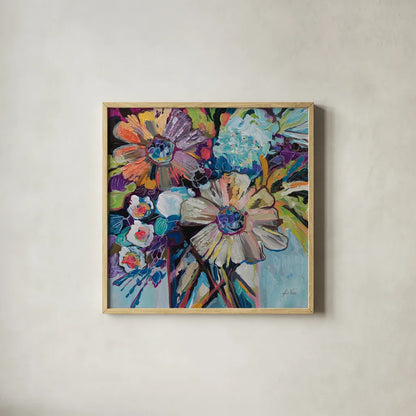 Together is Powerful by Jeanette Vertentes. Shown in a natural wood glass frame for a timeless modern aesthetic. Available as an archival giclee rolled canvas, fine art paper, or poster print. SKU 97010a.