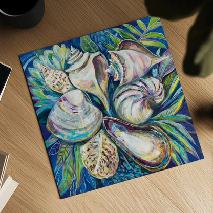 Tropical by Jeanette Vertentes. Shown as a detailed flat fine art print, highlighting archival giclee quality. Available as an archival giclee rolled canvas, fine art paper, or poster print. SKU 61461a.