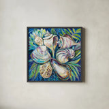 Tropical by Jeanette Vertentes. Shown in a sleek black glass frame for a contemporary gallery look. Available as an archival giclee rolled canvas, fine art paper, or poster print. SKU 61461a.