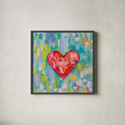 True Love by Jeanette Vertentes. Shown in a sleek black glass frame for a contemporary gallery look. Available as an archival giclee rolled canvas, fine art paper, or poster print. SKU 78275a.