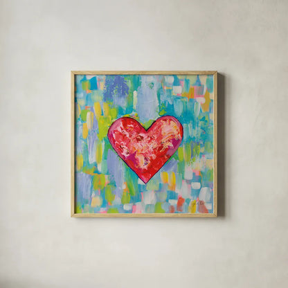 True Love by Jeanette Vertentes. Shown in a natural wood glass frame for a timeless modern aesthetic. Available as an archival giclee rolled canvas, fine art paper, or poster print. SKU 78275a.