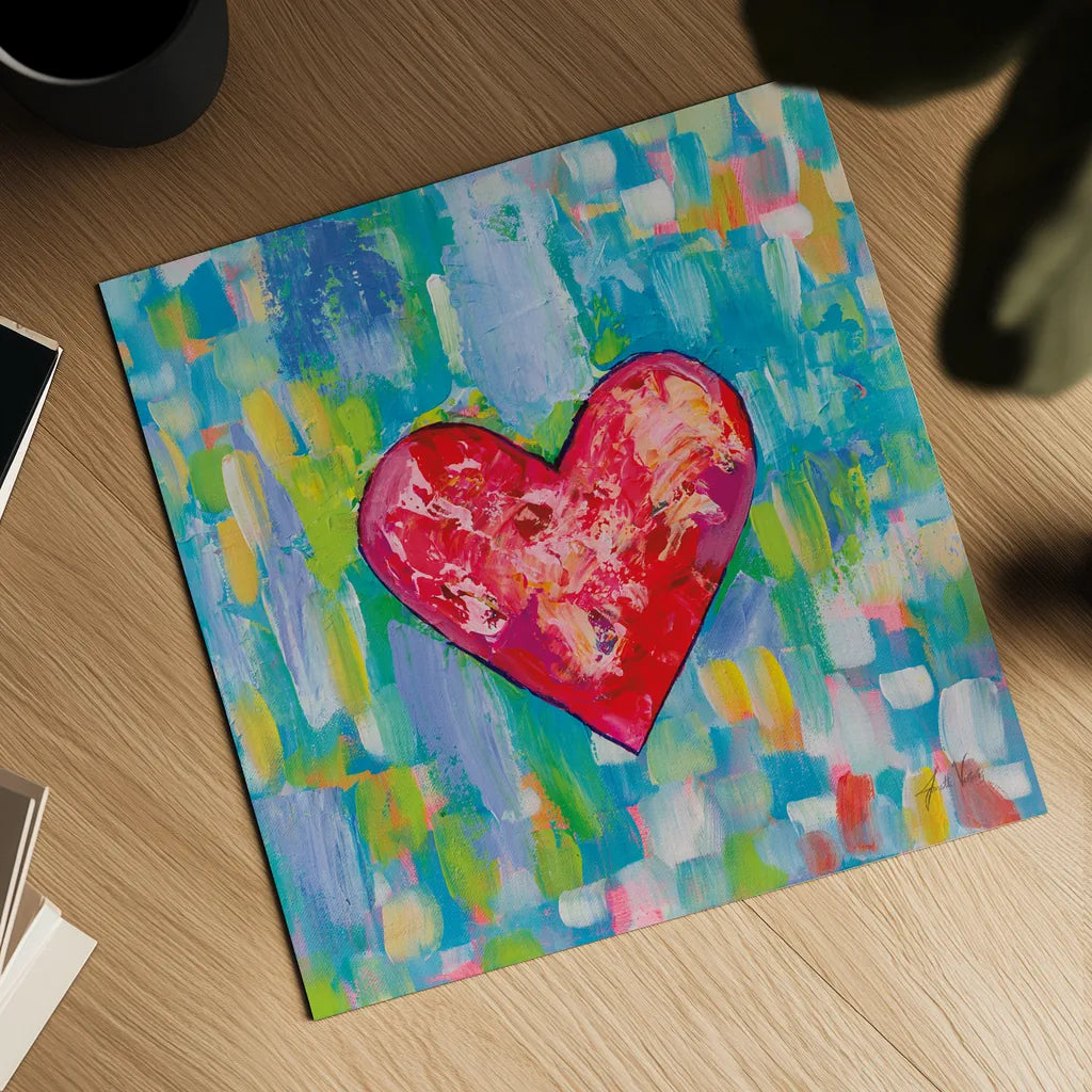 True Love Bright by Jeanette Vertentes. Shown as a detailed flat fine art print, highlighting archival giclee quality. Available as an archival giclee rolled canvas, fine art paper, or poster print. SKU 85471a.
