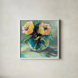 Twins by Jeanette Vertentes. Shown in a crisp white glass frame for a clean and minimalist style. Available as an archival giclee rolled canvas, fine art paper, or poster print. SKU 53180a.
