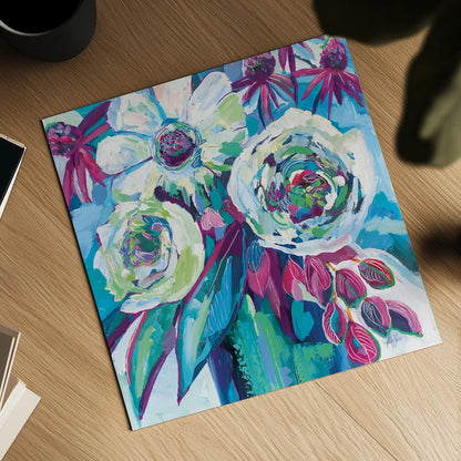 Vision Jewel Crop by Jeanette Vertentes. Shown as a detailed flat fine art print, highlighting archival giclee quality. Available as an archival giclee rolled canvas, fine art paper, or poster print. SKU 68849a.
