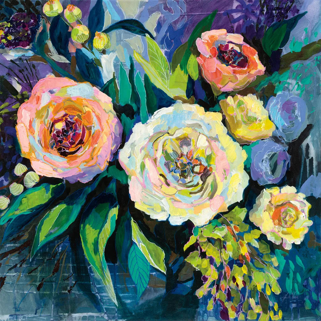 Walk in the Garden by Jeanette Vertentes. SKU 53178a. Archival Giclee Fine art print for wall decor.