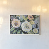 Walk in the Garden Neutral Crop by Jeanette Vertentes. shown as a paper print in a white frame. Available as a archival giclee rolled canvas, fine art paper, or poster print. SKU 61599i.