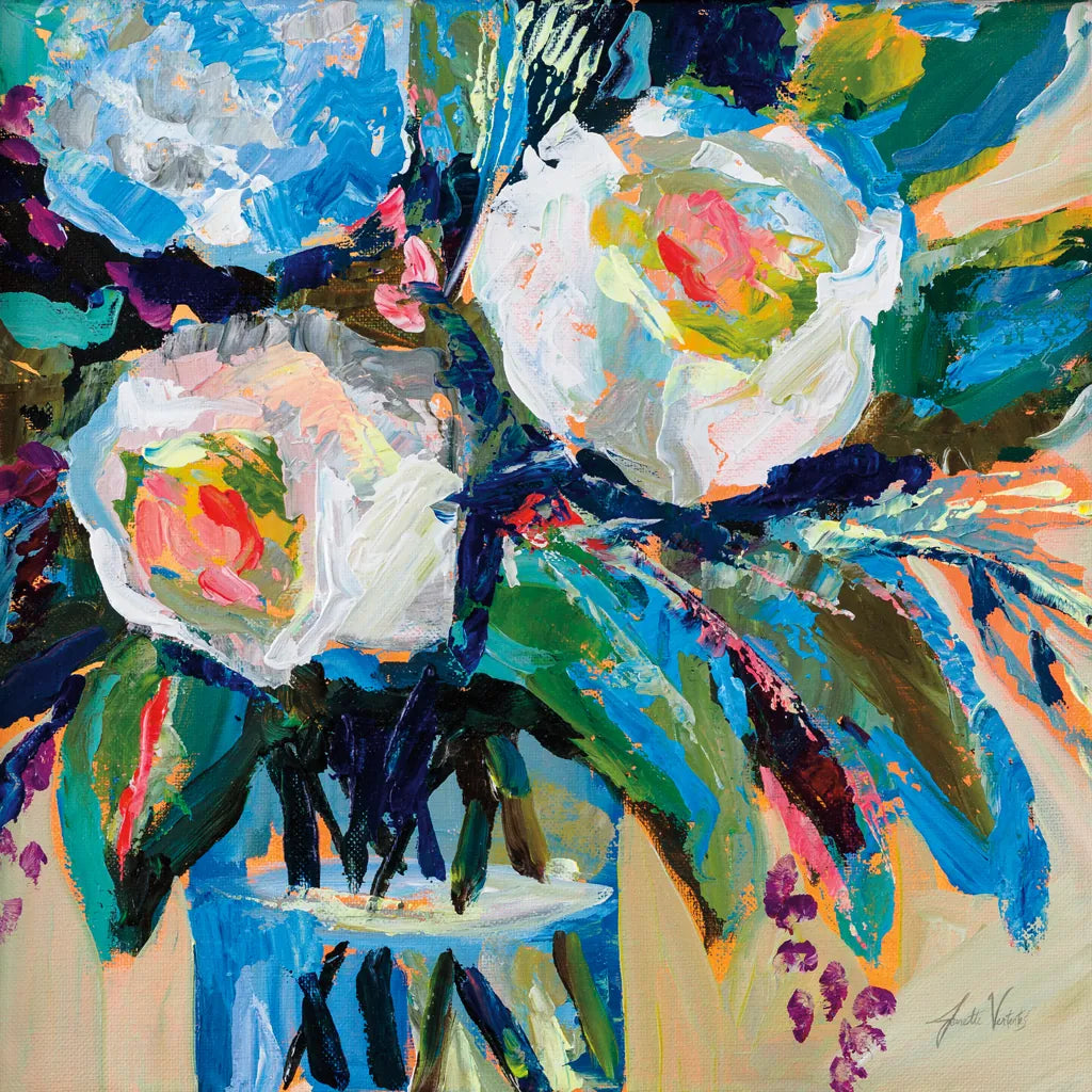 Wall Flowers by Jeanette Vertentes. SKU 80582a. Archival Giclee Fine art print for wall decor.