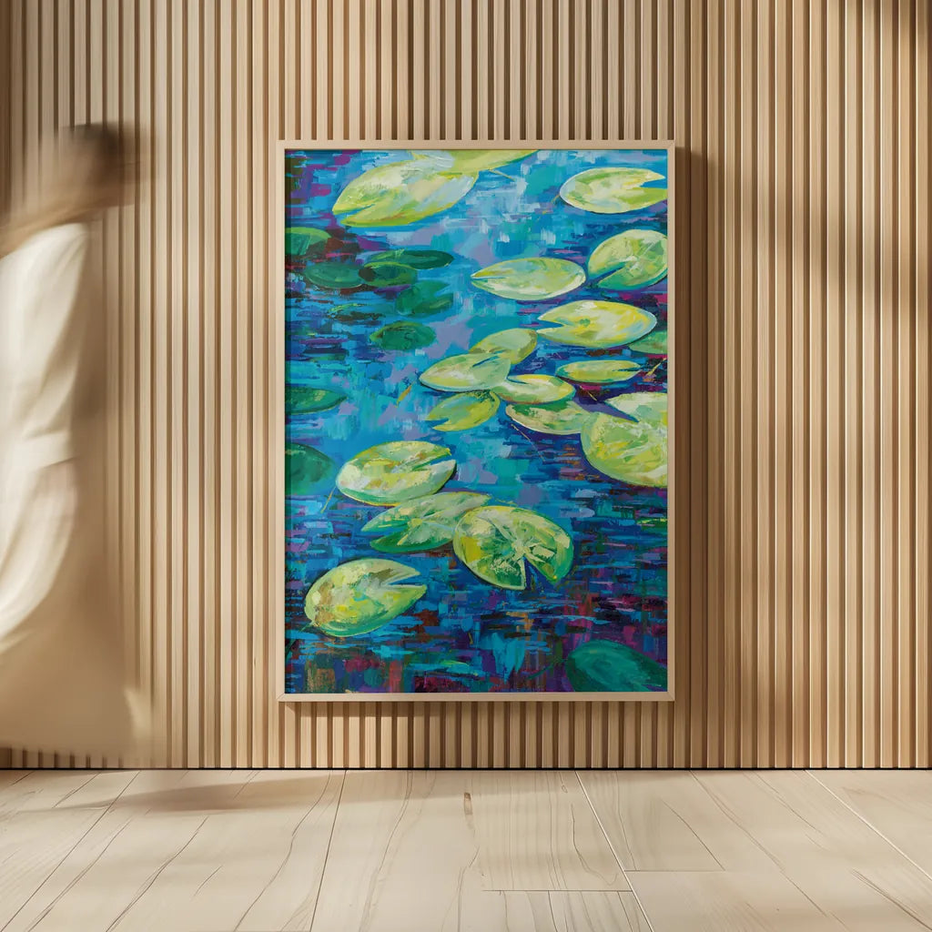 Water Steps by Jeanette Vertentes. shown as over sized large wall art. Available as an archival giclee rolled canvas, fine art paper, or poster print. SKU 74838h.