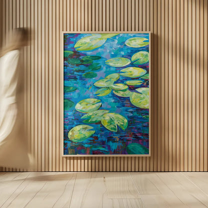 Water Steps by Jeanette Vertentes. shown as over sized large wall art. Available as an archival giclee rolled canvas, fine art paper, or poster print. SKU 74838h.