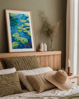 Water Steps by Jeanette Vertentes. shown as a paper print in a natural frame. Available as a archival giclee rolled canvas, fine art paper, or poster print. SKU 74838h.