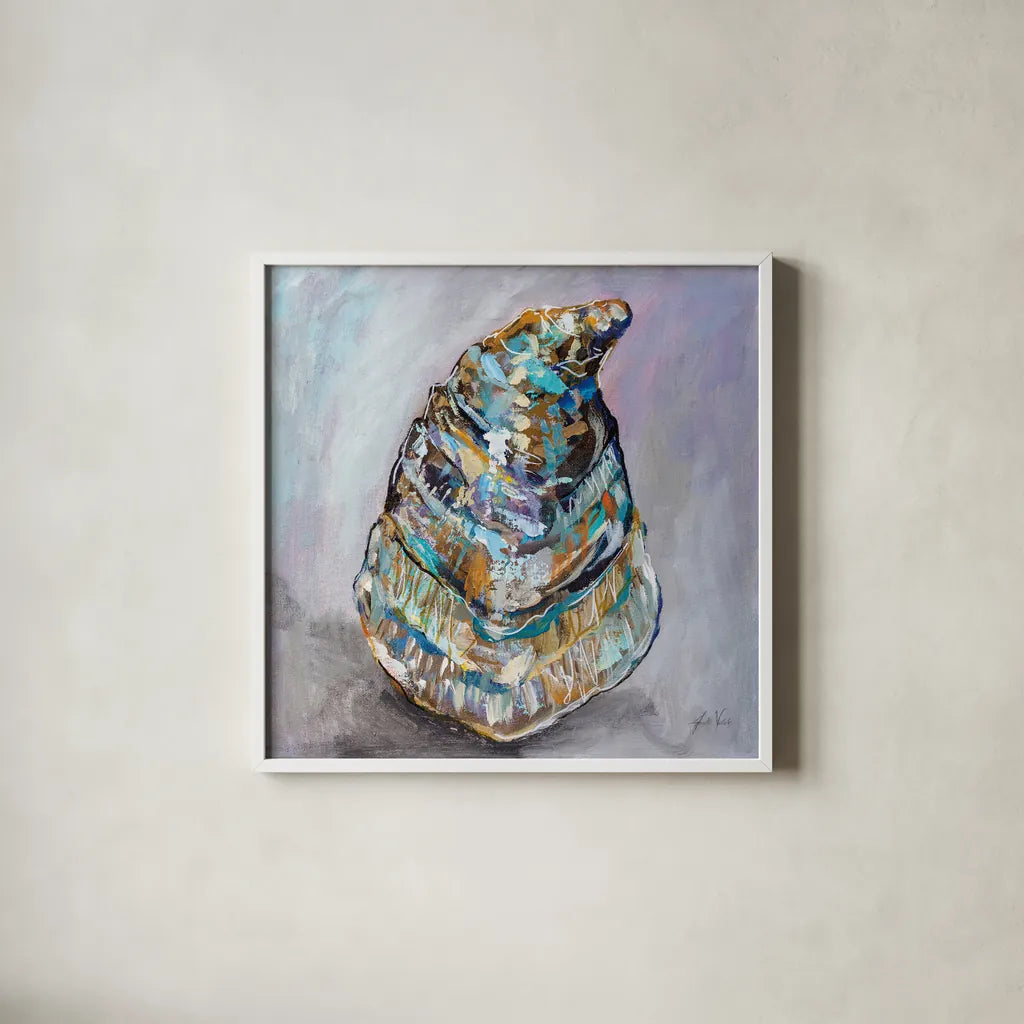 Watermark by Jeanette Vertentes. Shown in a crisp white glass frame for a clean and minimalist style. Available as an archival giclee rolled canvas, fine art paper, or poster print. SKU 83414a.