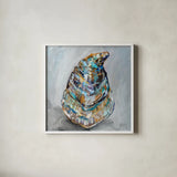 Watermark Light by Jeanette Vertentes. Shown in a crisp white glass frame for a clean and minimalist style. Available as an archival giclee rolled canvas, fine art paper, or poster print. SKU 83671a.