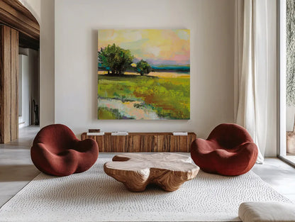 Weekapaug Inn by Jeanette Vertentes. Shown as extra-large giant wall art in a modern living room. Available as an archival giclee rolled canvas, fine art paper, or poster print. SKU 53187a.