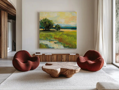 Weekapaug Inn v2 by Jeanette Vertentes. Shown as extra-large giant wall art in a modern living room. Available as an archival giclee rolled canvas, fine art paper, or poster print. SKU 56596a.