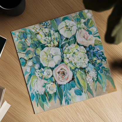 White Wedding by Jeanette Vertentes. Shown as a detailed flat fine art print, highlighting archival giclee quality. Available as an archival giclee rolled canvas, fine art paper, or poster print. SKU 74839a.