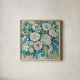 White Wedding by Jeanette Vertentes. Shown in a natural wood glass frame for a timeless modern aesthetic. Available as an archival giclee rolled canvas, fine art paper, or poster print. SKU 74839a.