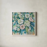 White Wedding by Jeanette Vertentes. Shown in a crisp white glass frame for a clean and minimalist style. Available as an archival giclee rolled canvas, fine art paper, or poster print. SKU 74839a.