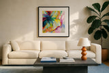 Winsome by Jeanette Vertentes. Displayed in a glass frame with matte in a clean modern living room. Available as an archival giclee rolled canvas, fine art paper, or poster print. SKU 64386a.