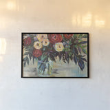 Winter Floral Crop by Jeanette Vertentes. shown as a paper print in a black flame. Available as a archival giclee rolled canvas, fine art paper, or poster print. SKU 49137i.
