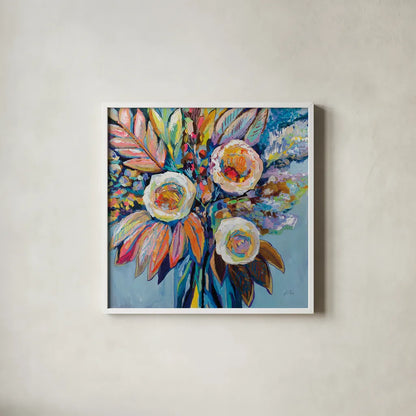 Wonderment by Jeanette Vertentes. Shown in a crisp white glass frame for a clean and minimalist style. Available as an archival giclee rolled canvas, fine art paper, or poster print. SKU 89498a.