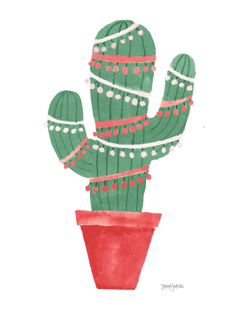 A Very Cactus Christmas II Dark Green by Jenaya Jackson
