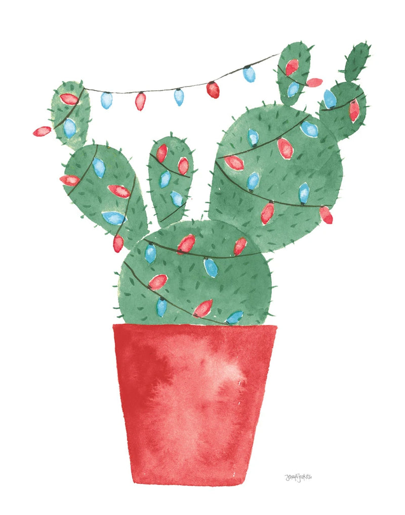 A Very Cactus Christmas III Dark Green by Jenaya Jackson