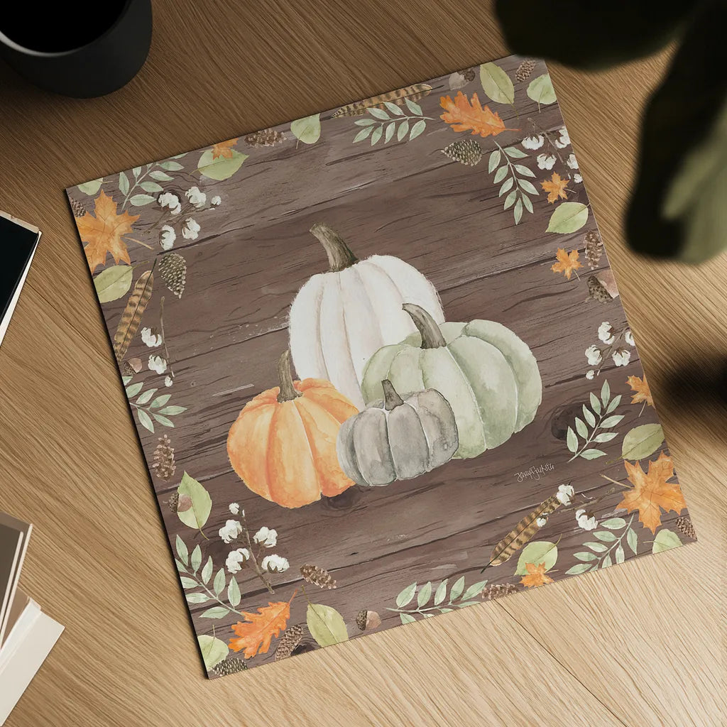Autumn Offering I Dark by Jenaya Jackson. Shown as a detailed flat fine art print, highlighting archival giclee quality. Available as an archival giclee rolled canvas, fine art paper, or poster print. SKU 38715a.