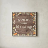 Autumn Offerings I Dark Blessings by Jenaya Jackson. Shown in a crisp white glass frame for a clean and minimalist style. Available as an archival giclee rolled canvas, fine art paper, or poster print. SKU 44933a.