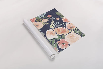 Blooming Delight III Blue by Jenaya Jackson. shown as a rolled paper print. Available as archival giclee rolled canvas, fine art paper, or poster print. SKU 47621i.