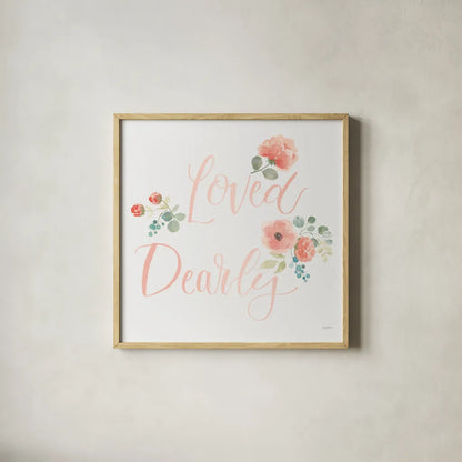 Blooming Delight VI Blush Loved by Jenaya Jackson. Shown in a natural wood glass frame for a timeless modern aesthetic. Available as an archival giclee rolled canvas, fine art paper, or poster print. SKU 66526a.