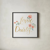 Blooming Delight VI White Loved by Jenaya Jackson. Shown in a sleek black glass frame for a contemporary gallery look. Available as an archival giclee rolled canvas, fine art paper, or poster print. SKU 52509a.