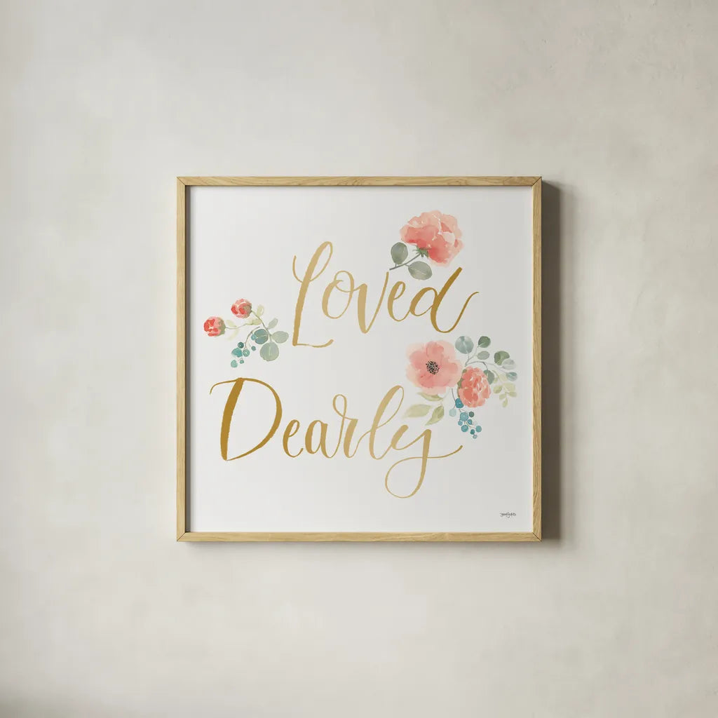 Blooming Delight VI White Loved by Jenaya Jackson. Shown in a natural wood glass frame for a timeless modern aesthetic. Available as an archival giclee rolled canvas, fine art paper, or poster print. SKU 52509a.