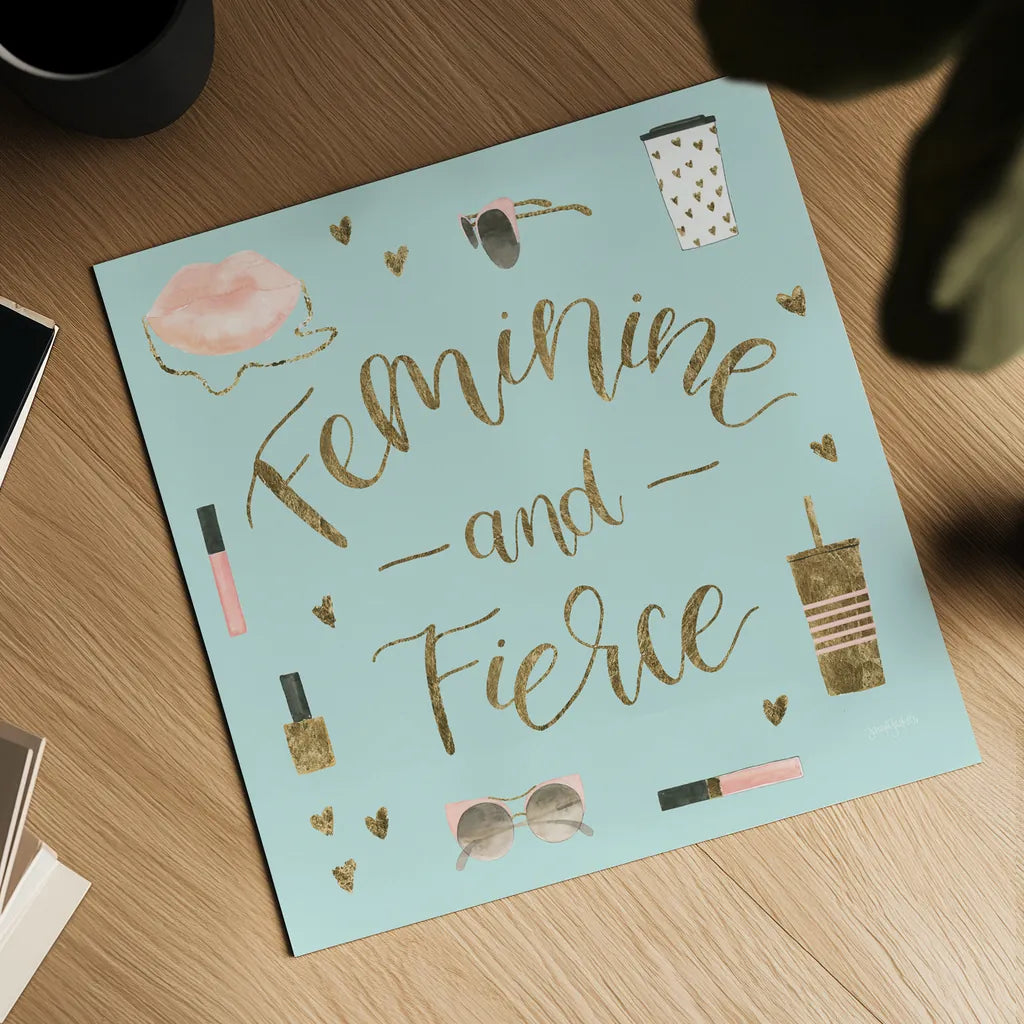 Boss Ladies VI Mint by Jenaya Jackson. Shown as a detailed flat fine art print, highlighting archival giclee quality. Available as an archival giclee rolled canvas, fine art paper, or poster print. SKU 42899a.