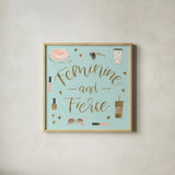 Boss Ladies VI Mint by Jenaya Jackson. Shown in a natural wood glass frame for a timeless modern aesthetic. Available as an archival giclee rolled canvas, fine art paper, or poster print. SKU 42899a.