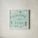Boss Ladies VI Mint by Jenaya Jackson. Shown in a crisp white glass frame for a clean and minimalist style. Available as an archival giclee rolled canvas, fine art paper, or poster print. SKU 42899a.