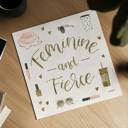 Boss Ladies VI Pink by Jenaya Jackson. Shown as a detailed flat fine art print, highlighting archival giclee quality. Available as an archival giclee rolled canvas, fine art paper, or poster print. SKU 42761a.